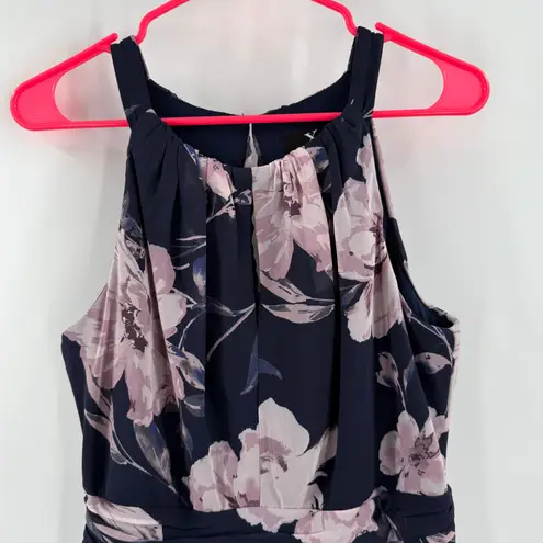 XScape X BY  Dress SZ 8 NEW Floral Chiffon Halter Neck Gown Evening Cocktail NWOT