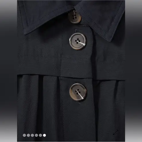 Reiss HEIDI VISCOSE-LINEN BELTED MIDI DRESS IN NAVY, Size 4 , $298