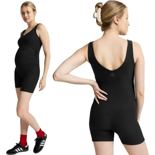 Beyond the Bump Spacedye Movin Mama Maternity Biker Jumpsuit Women's Small Black Size undefined