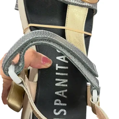 Hispanitas Grazia lead women's Sandals with Gold and Silver Accents Size 9