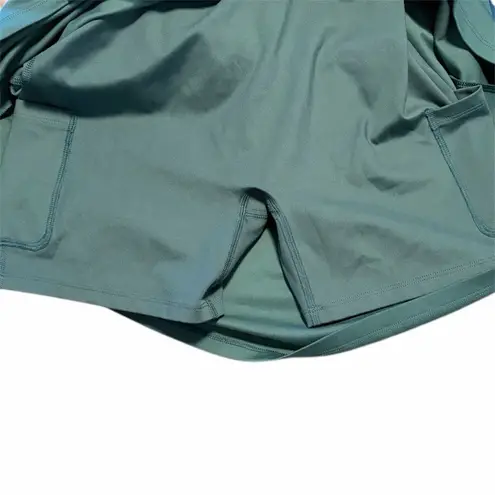 Girlfriend Collective Lola Alpine Green V-Neck Dress