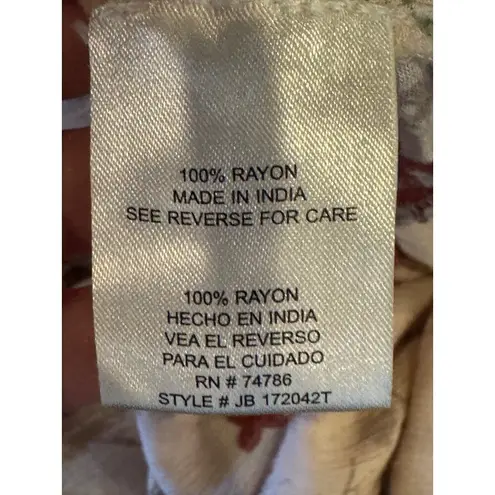 Patrons of Peace Patrons Of Peace Dress Women Small Pink Floral Button Front Hi Low Midi Boho