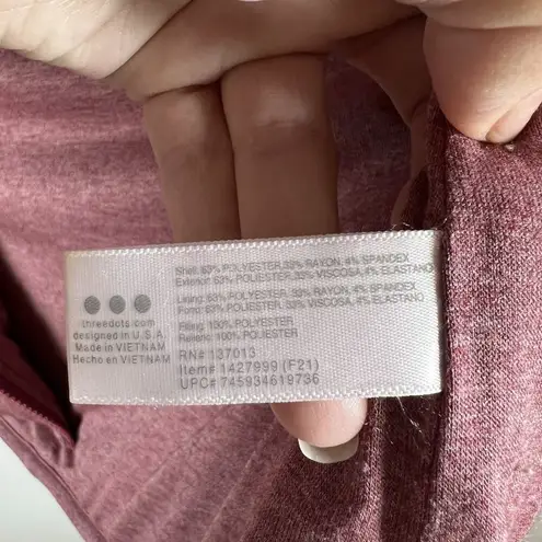 Three Dots THREE DOTS Jacket Sweatshirt Red Full Zip Quilted Pockets Women’s Size Medium - Image 7