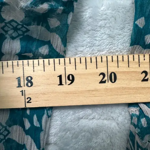 Maeve Anthropologie Women Sheer Green Ruffle Hem Dress 6 Boho Festival Resort