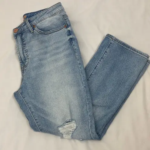 Seven7 Distressed Straight leg Blue Jeans woman’s size 8