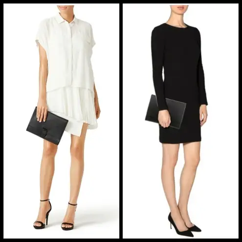 Opening Ceremony 💕💕 Nokki Leather Hand Clasp Clutch Bag Black NWT