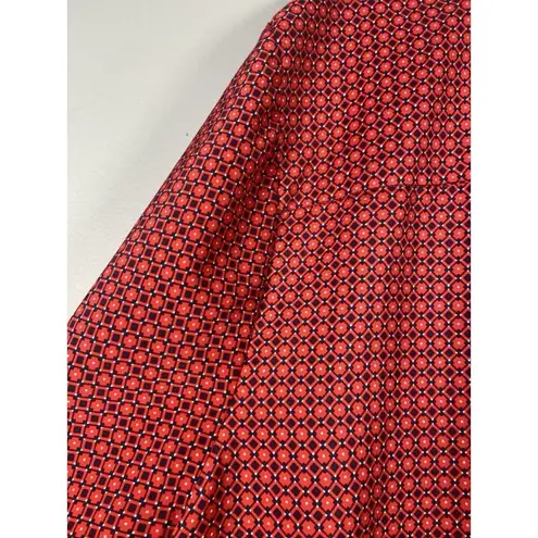 Lucy & Laurel Tunic Top 3X Womans Blouse Red Navy Fisherman Roll Tab Sleeve - Image 8