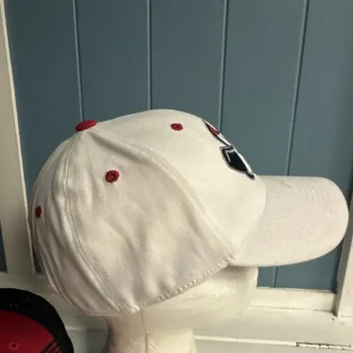 LOT OF 2 UNLV Rebels Baseball Caps Hats Red Black Trucker + White Embroidered