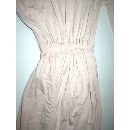 Natori NWT New Designer Short Wrap Robe Womens S Soft Sexy Belt Beige Pink Tan