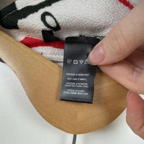 Ali Miles Abstract Floral Cardigan Small Multicolor 3/4 Sleeve Lightweight Artsy