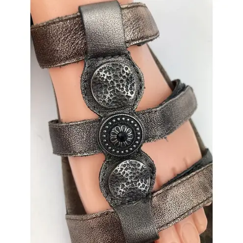 Taos Prize Comfort Sandal Womens EU 37 Bronze Metallic Slide Hook & Loop Size undefined