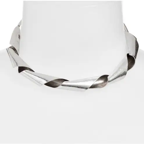 8 Other Reasons Twisted Collar Necklace, Silver, Rustic Style, NWT