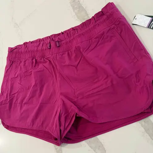 MTA Sport NWT Running Shorts Bike Liner Womens 3X Magenta Cinch Waist Activewear