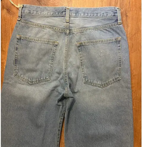 NWT Etica Altin Loose Crop Straight Leg Jeans Ithaca Wash Size 28 Blue