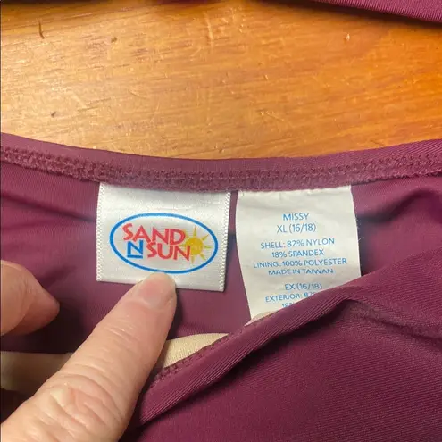 Elegant Purple Triangle Bikini Set Swim Size XL