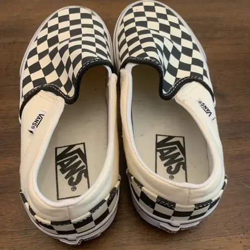 Vans  Classic Slip On Checkerboard Women’s 7.5 Checkered Black White Sneakers