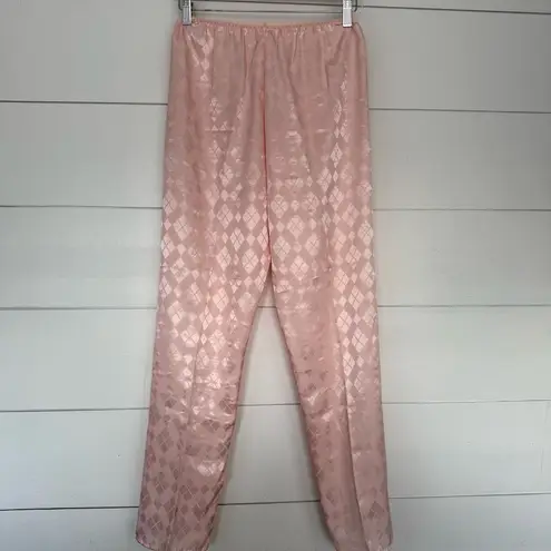 Vintage Cinema Etiole Women’s Small Silky Pink 2 Piece Pajama set