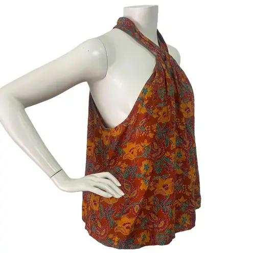 Jennifer Grace NWT New Jennifer & Grace Kavi Brown Twisted Halter Neck Sleeveless Top Size L