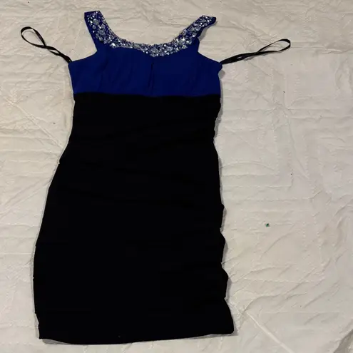 Jodi Kristopher S Blue and Black Women's Dress