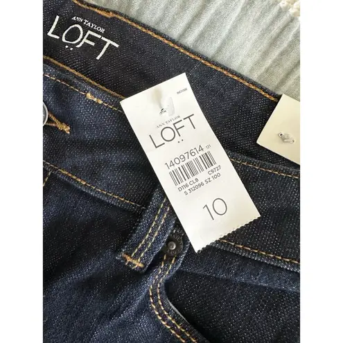 New Ann Taylor Loft Women's Curvy Skinny Dark Wash Denim Blue Jeans Size 10 NWT