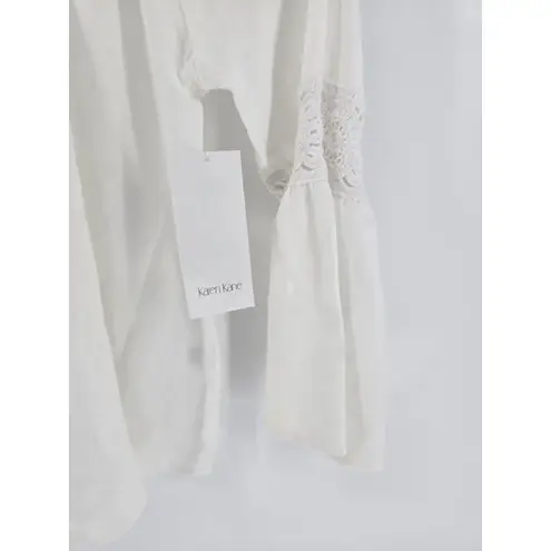 Karen Kane Amalfi Coast White Lace Inset Top Size XS