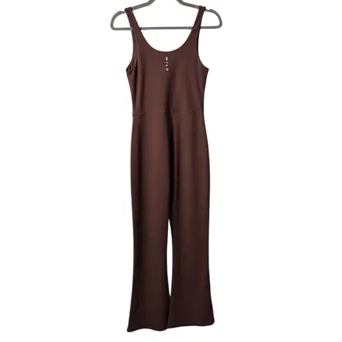 Wilo The Label Flare Jumpsuit in Chocolate Brown Size M