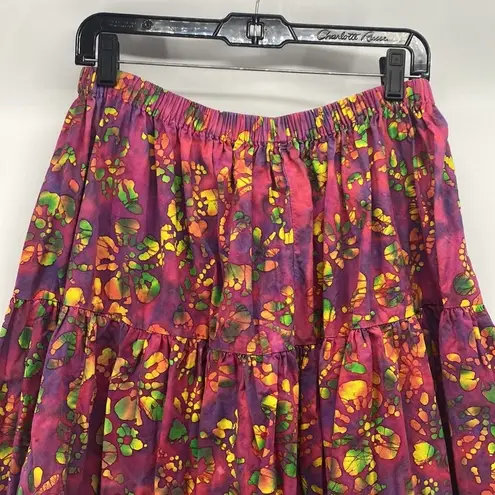 Handmade skirt lots of material for fullness hippie prairie funky burning man Pink Size M thumbnail 2