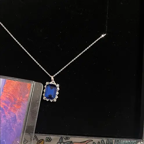 Sapphire Blue and Silver Necklace