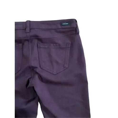 Liverpool Madonna Size 2/26 Petite Dark Plum Aubergine Zip Up Stretch Pants Purple