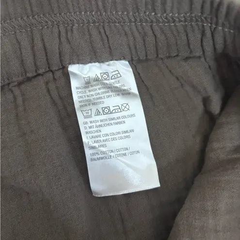 Lisa Rinna Collection Brown Crepe Gauze Muslin Full Length Wide Leg Pants Size 26W