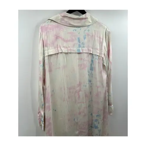 Something Navy Spring DUSTER Runway Tie Dye Trench Size Medium