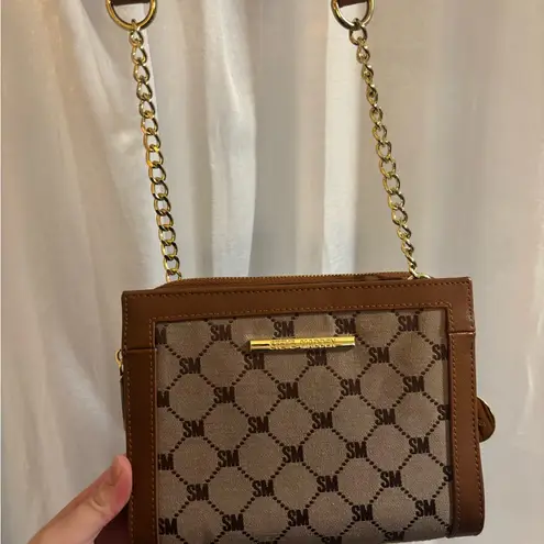 Steve Madden  Monogram Crossbody Bag in Brown & Tan (Brand New)