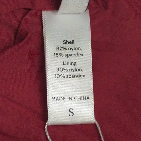 ANDIE Havana Top Cherry Red Square Neck Adjustable S New / FLAW