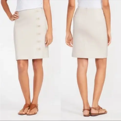 J. McLaughlin  Serina High Rise Elasticized Waist Side Button Pencil Skirt