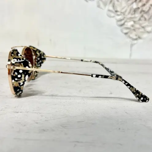 Krewe  Tchoup Blinker Gold Plated Amber Silver Gradient Mirrored Lens Sunglasses