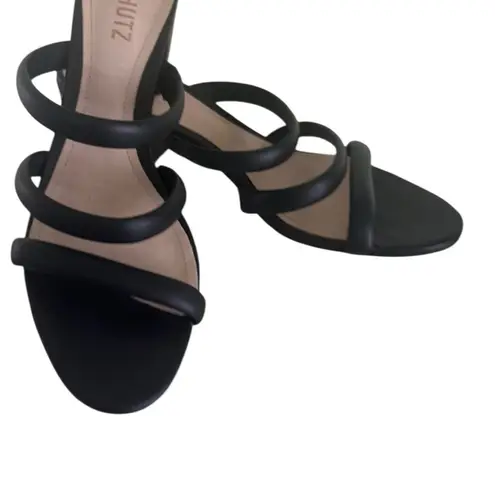 Schutz OLLY MID BLOCK NAPPA LEATHER SANDAL