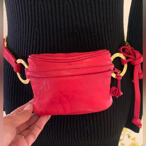Lic benoit Luc Benoit vintage red leather belt bag