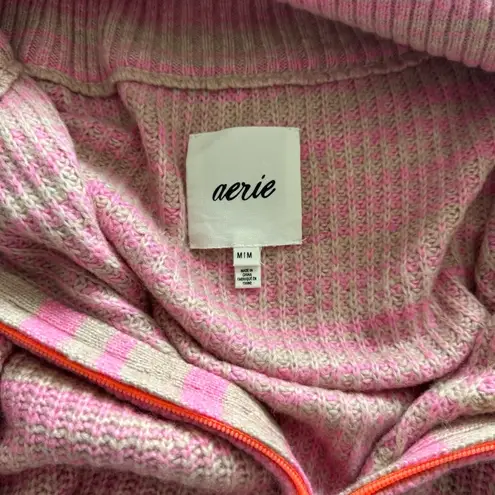 Aerie Sugar Rush Chenille Quarter Zip Sweater