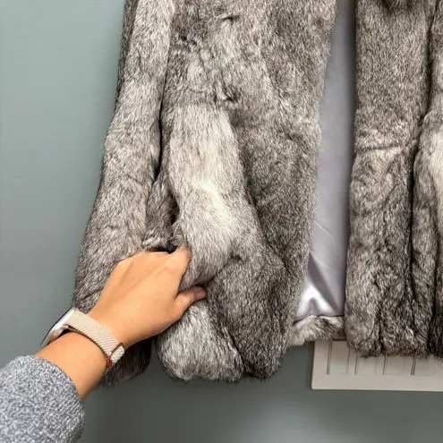Rabbit Fur Jacket Gray