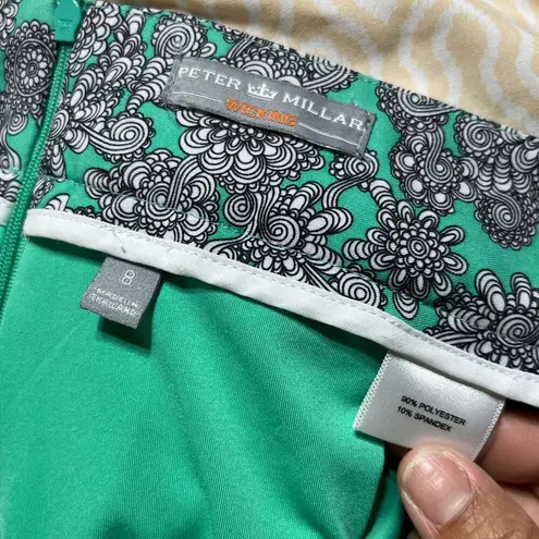 Peter Millar  Women's Green Paisley Golf Skort with Pockets Size 8