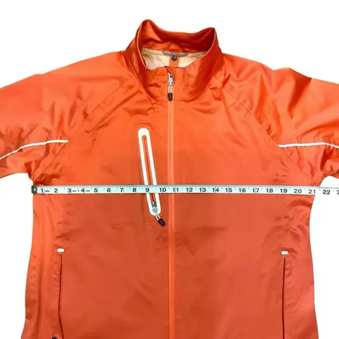ELEVATE Sport Women’s Orange Reflective Water Repellent Full Zip Jacket #92950 Size M