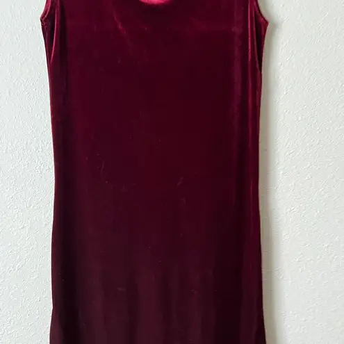 Vintage Stephanie Parks Womens Dress Medium Velvet Y2K 90s Dark Fairy Grunge Red