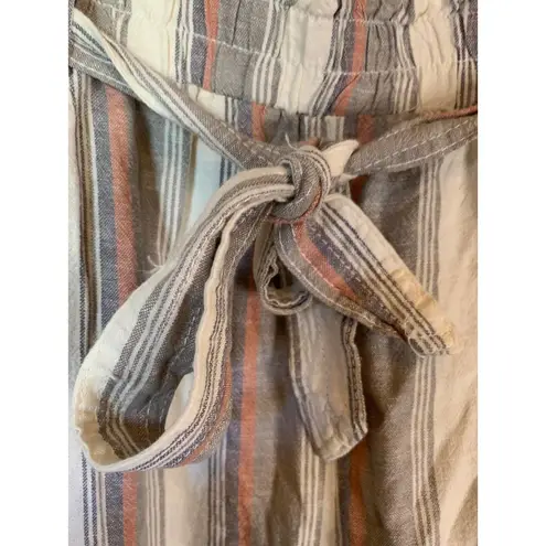 Knox Rose NEW!  | Taupe, Rust, and White Striped Casual Wide Leg Pants Size 1X