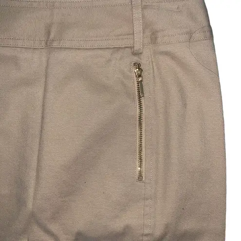 Anne Klein  stretch tan zipper skirt 4P