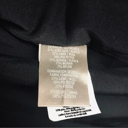 SOIA & KYO Alpaca, Mohair, Wool Blend Long Peacoat Grey Black size S