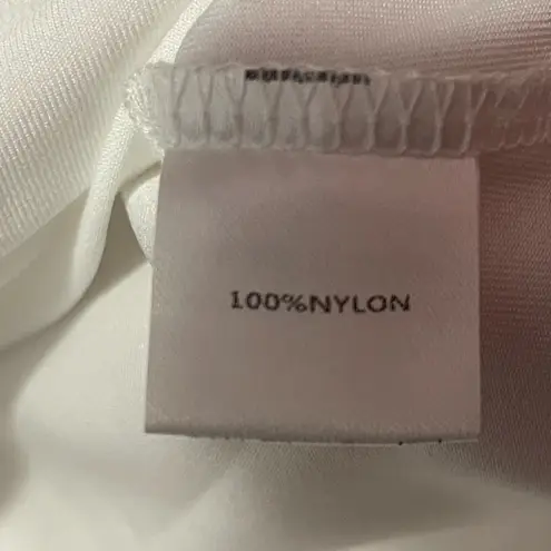 NWT Women’s Velvi Georgia Strapless White Layered Tulle Mini Dress ALine Bridal Size L