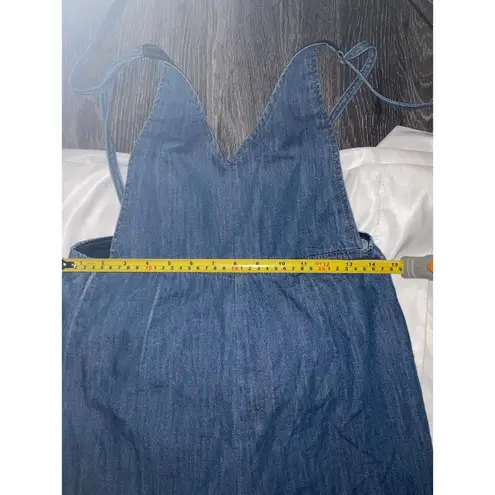 Forever 21  Denim V-Neck Adjustable Wideleg Jumpsuit Size S