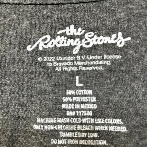 The Rolling Stones Multi Spell-Out Pop Art Hot Lips Rock Tee L