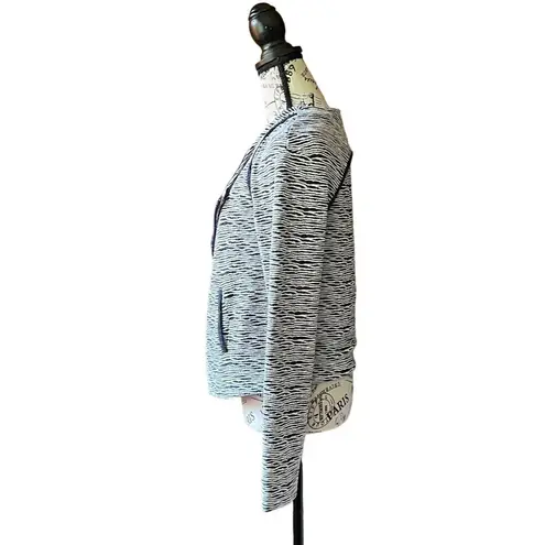 Tart Collections nautical preppy Tweed Striped Natalie Open Jacket SZ M Blue Size M