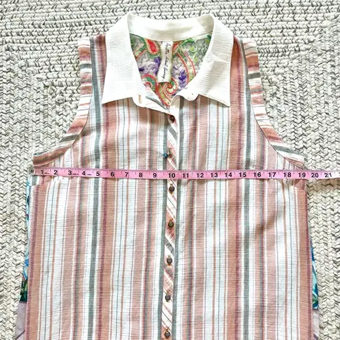 Aratta Silent Journey Behold The Best Sleeveless Shirtdress Large